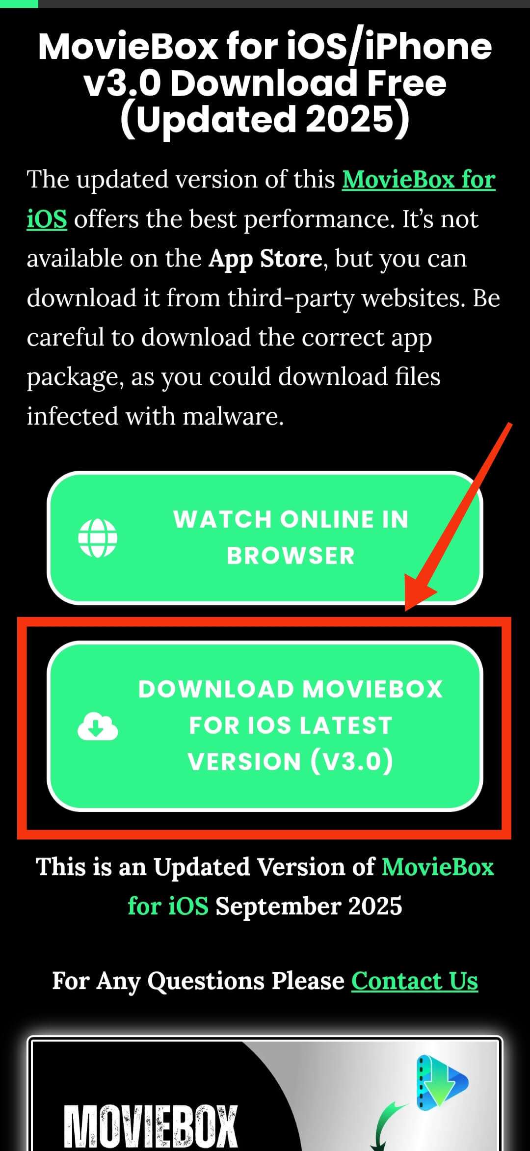 MovieBox IPA File Acquisition